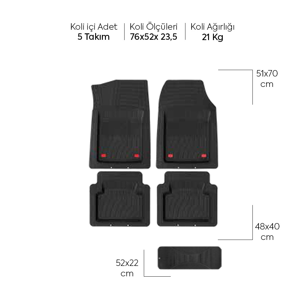 Joker Universal 4D Havuzlu Siyah Oto Paspası - Görsel 5